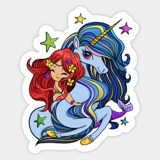 Unicorn with Mermaid Sticker